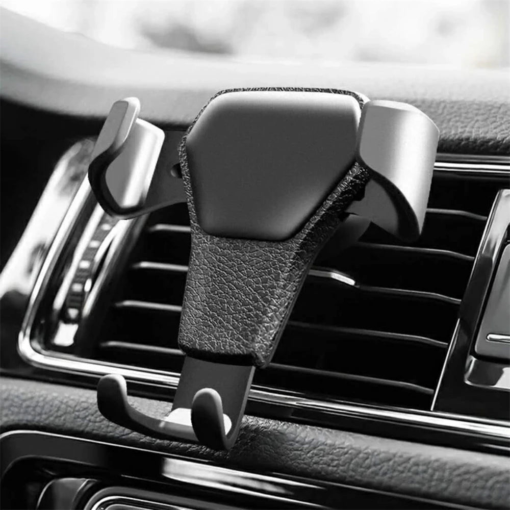 Universal Gravity Auto Phone Holder - Air Vent Clip Mount for iPhone & Samsung
