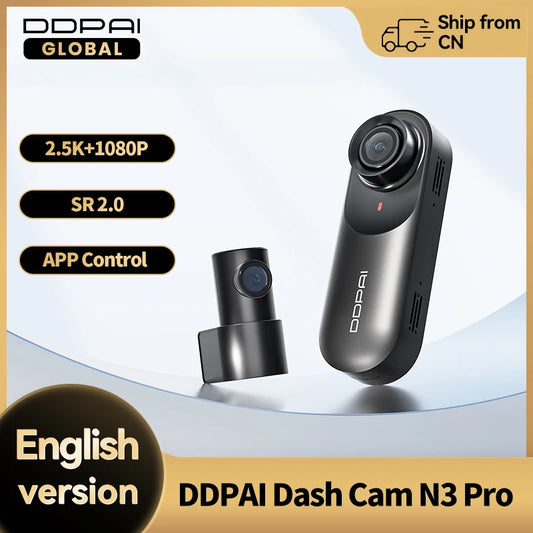 DDPAI Mola N3 Pro Dash Camera - 2.5K Resolution with WiFi Smart Connect & Dual Recording
