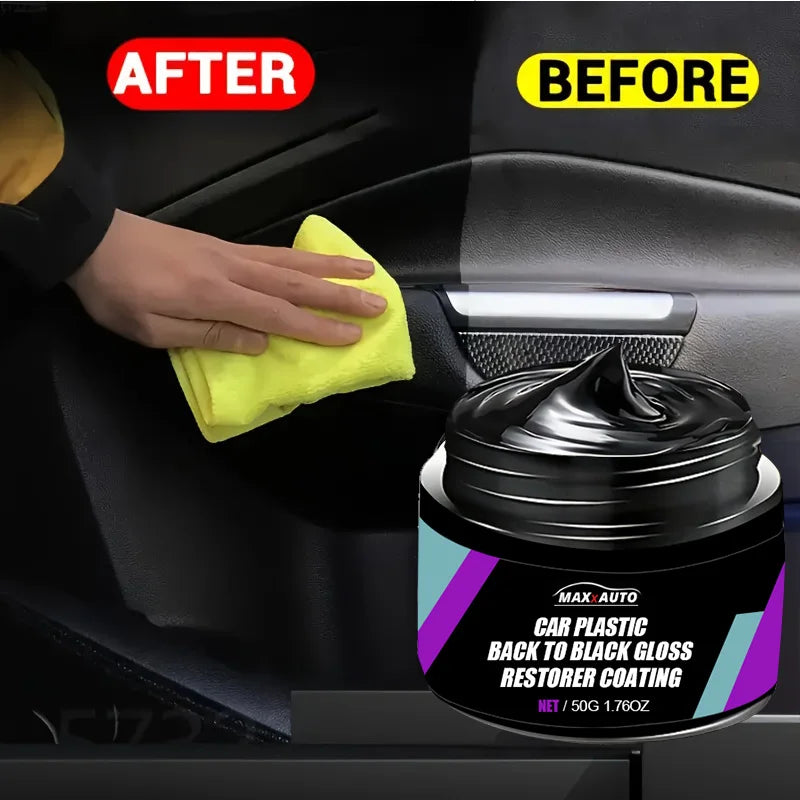 Car Plastic Restorer Back to Black Gloss Long-Lasting Coating Leather Renovator Auto Polish Cleaning Product