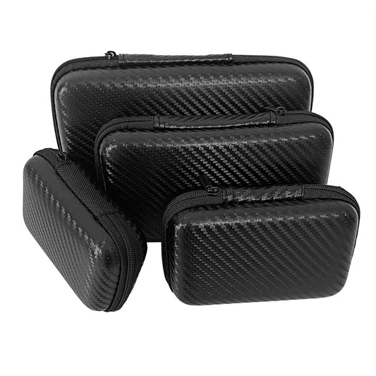 Carbon Fiber Storage Organizer Bags - Multiple Sizes EVA Tool Cases with Zipper