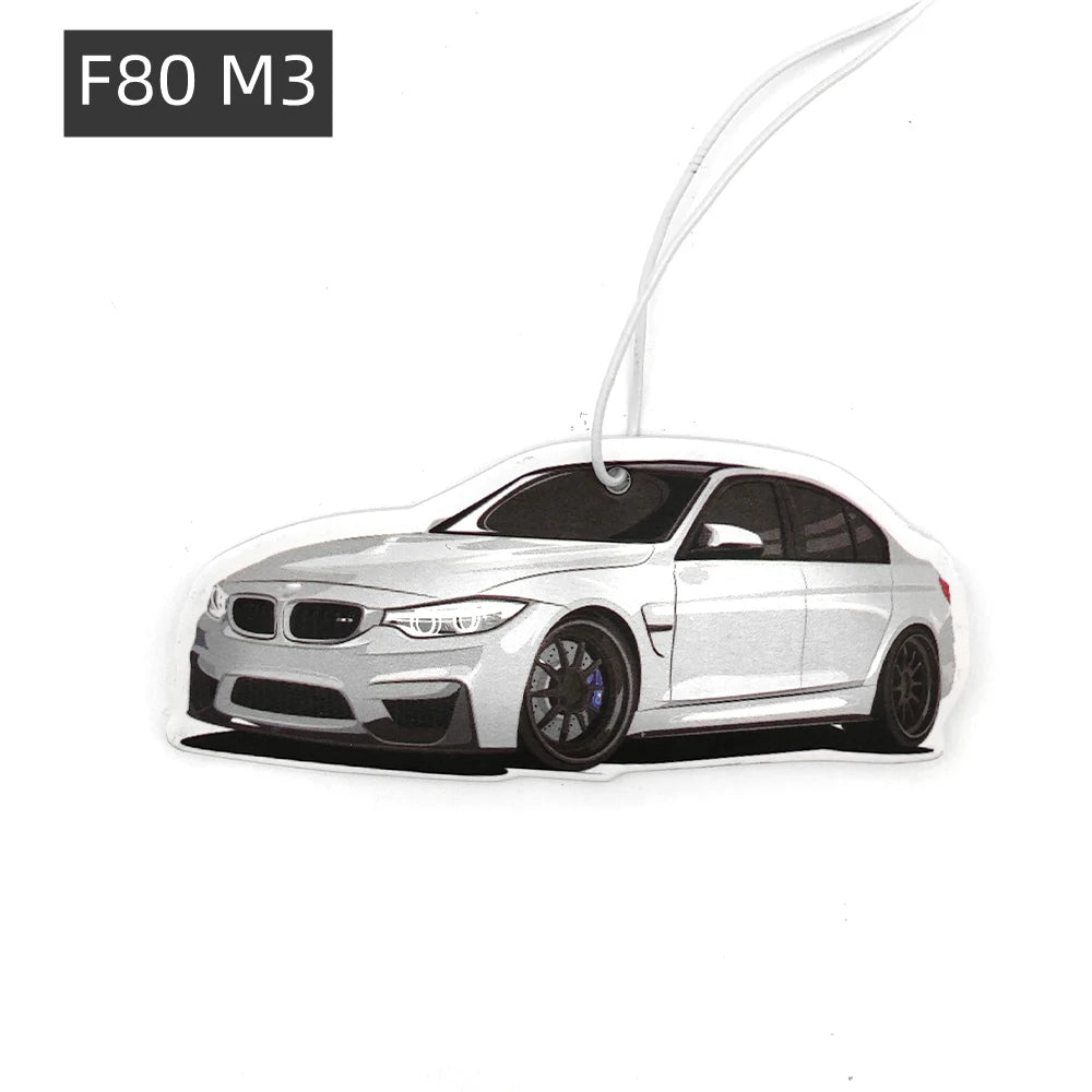 BMW Car Air Freshener Collection - Model-Specific Paper Pendants for Rearview Mirror
