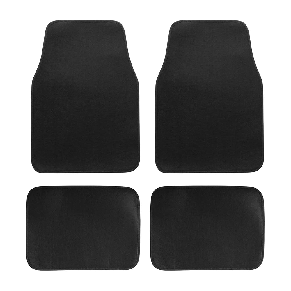 Universal Car Floor Mats - 4-Piece Front & Rear Carpet Set for All Vehicles