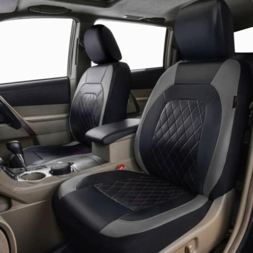 Universal PU Leather Car Seat Covers - Airbag Compatible Protection Set
