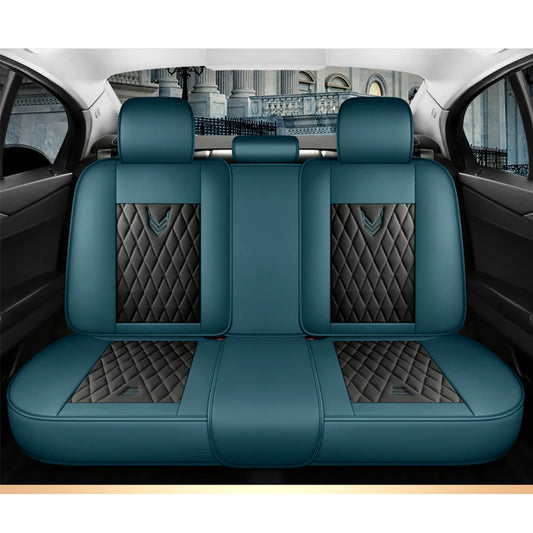 Leather Car Seat Covers Full Set - Universal PU Leather Auto Interior Protection