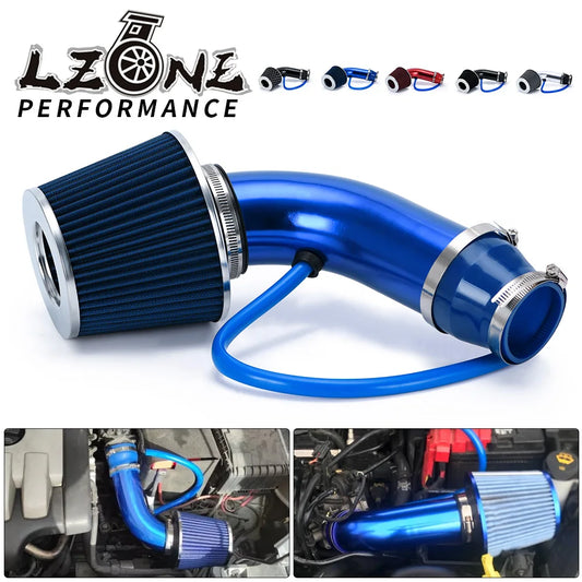 LZONE Universal 3" Cold Air Intake Kit - 76mm Aluminum Turbo Induction System