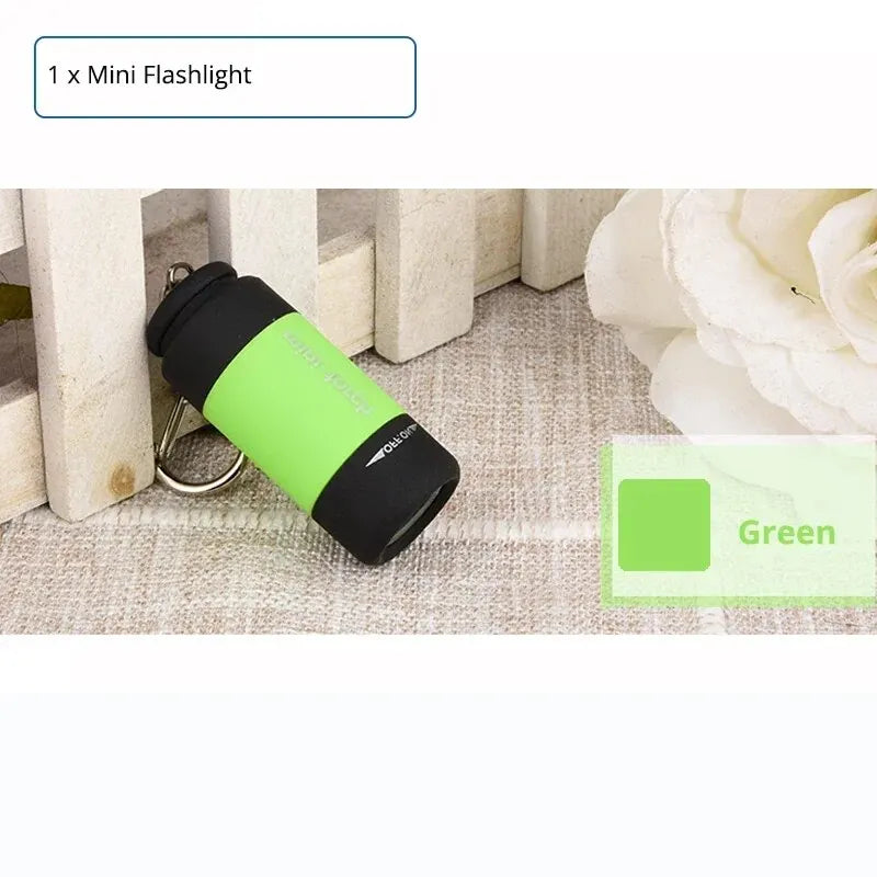 Mini USB Rechargeable Keychain Flashlight - 160 Lumen Finger-Size LED Torch