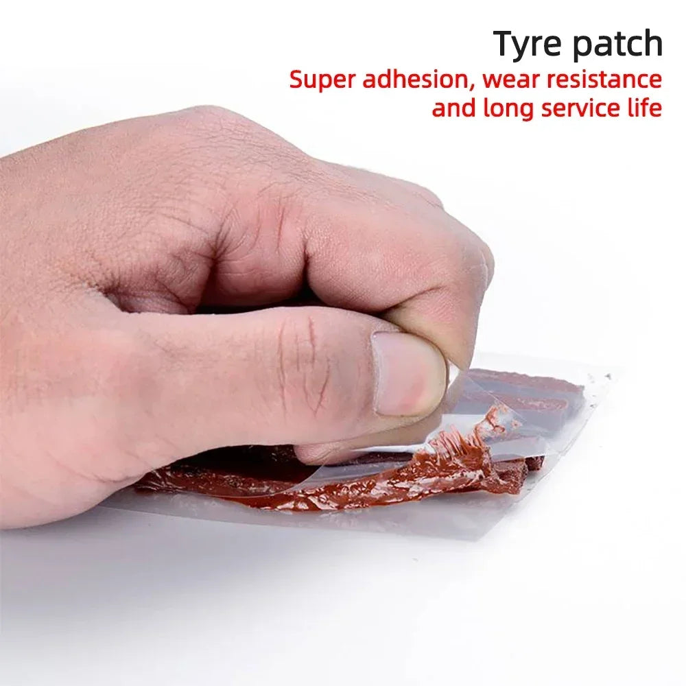 Car Tire Repair Kit - Emergency Puncture Plug Tools with Repair Strips