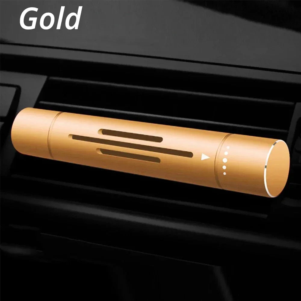 Premium Metal Car Air Freshener - Rotary Control Vent Clip Aromatherapy