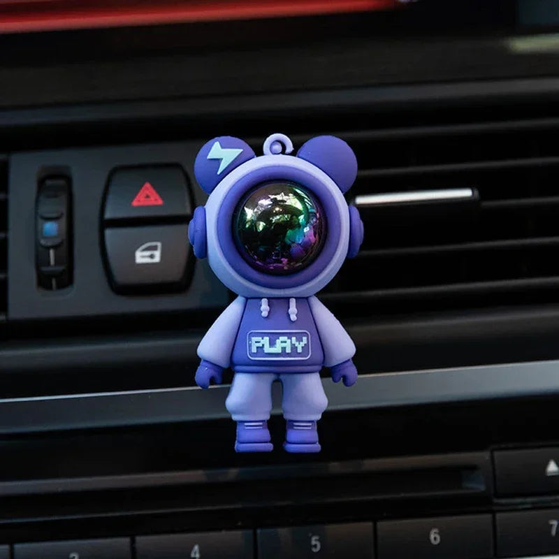 Cartoon Astronaut Car Air Freshener - Cute Vent Clip Decoration with Fragrance