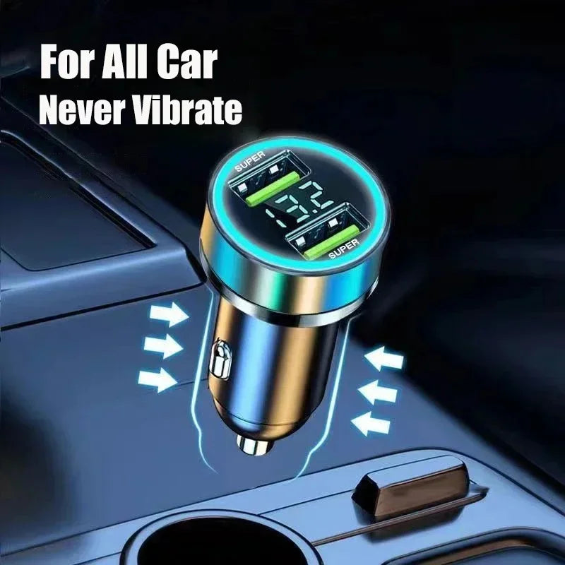 240W Dual Port Car Charger - Super Fast Charging with Digital Display