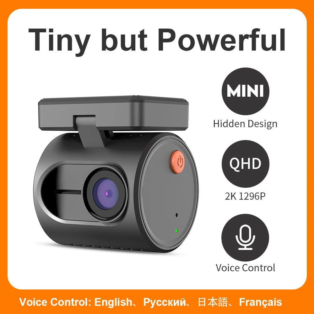 KAWA MINI 3 Dash Camera - 2K QHD with Voice Control & WiFi App Monitor