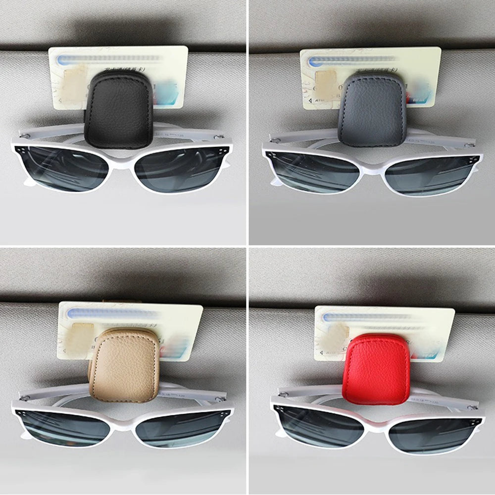 Universal Car Sunglasses Clip Holder - Multi-Purpose Visor Organizer & Accessories Storage