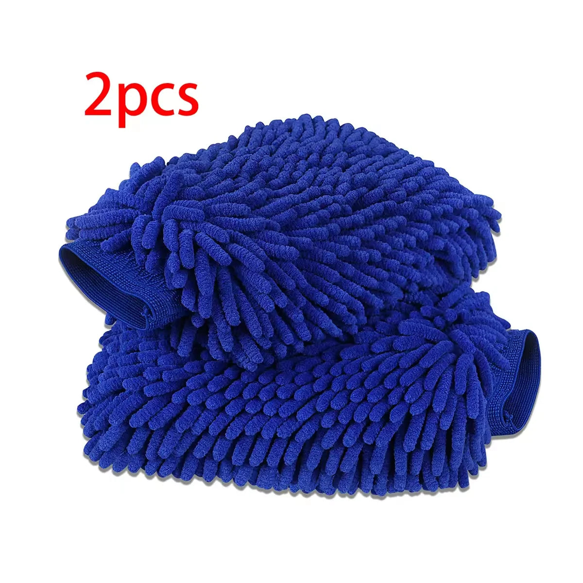 Chenille Car Wash Gloves - Ultra-Soft Microfiber Cleaning Mitts (1-2 Piece Set)