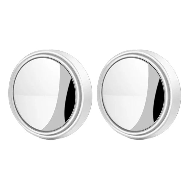 2-Piece Blind Spot Mirrors - 360° Adjustable Convex Safety Mirrors for Car