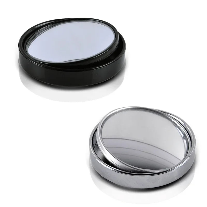 2-Piece Blind Spot Mirrors - 360° Adjustable Convex Safety Mirrors for Car