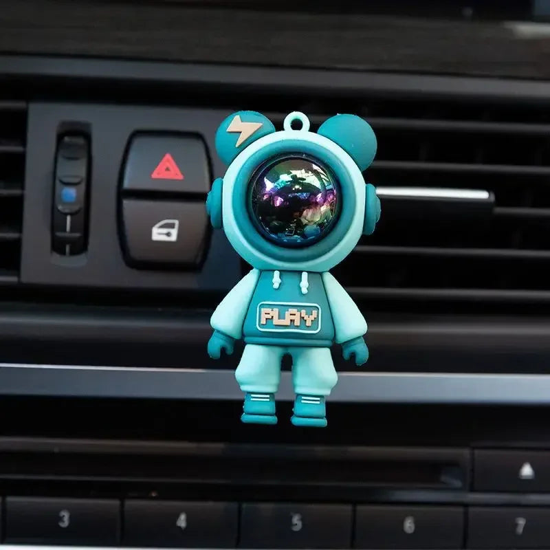 Cartoon Astronaut Car Air Freshener - Cute Vent Clip Decoration with Fragrance