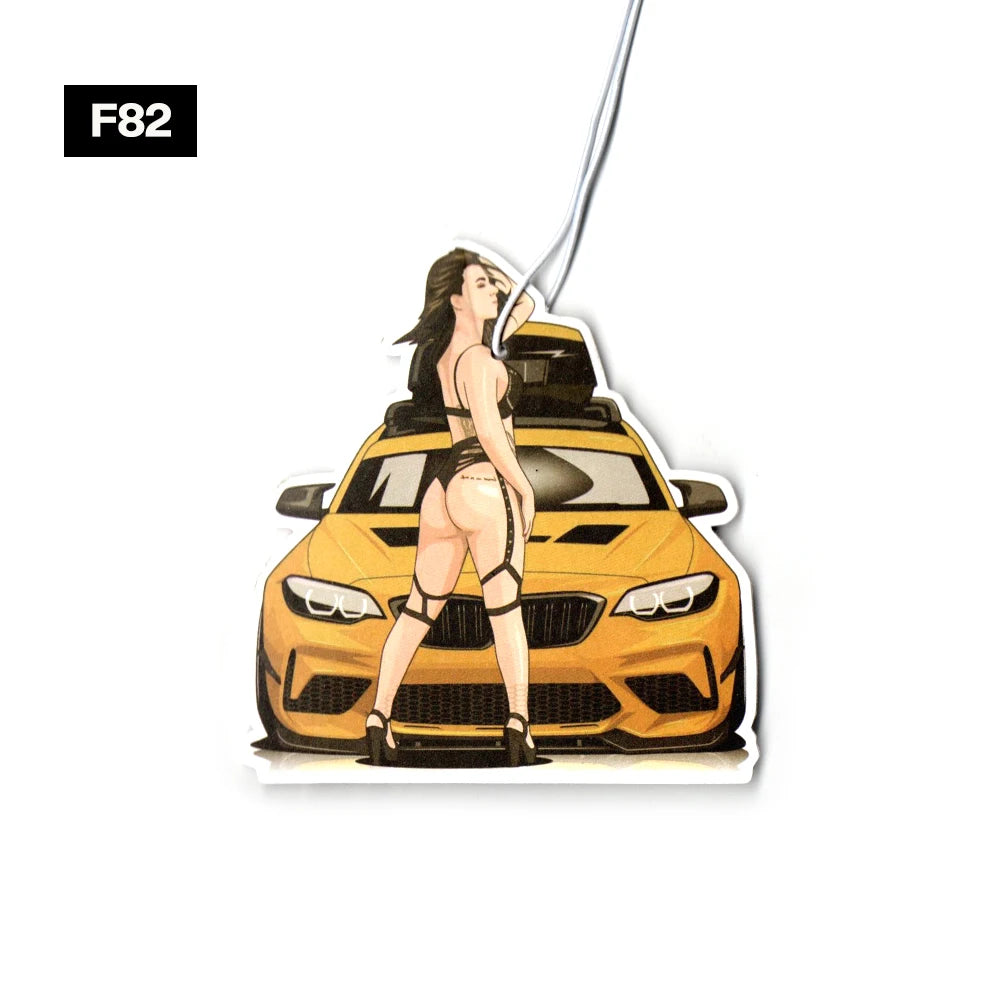 BMW Car Air Freshener Collection - Model-Specific Paper Pendants for Rearview Mirror