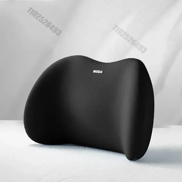 Memory Foam Car Headrest & Lumbar Support Set - Ergonomic Neck Pillow & Back Cushion