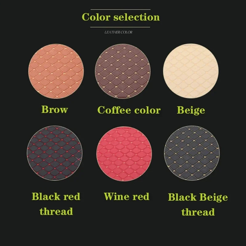 Car Floor Mats 4-Piece Set - Premium Artificial Leather with Anti-Slip Design