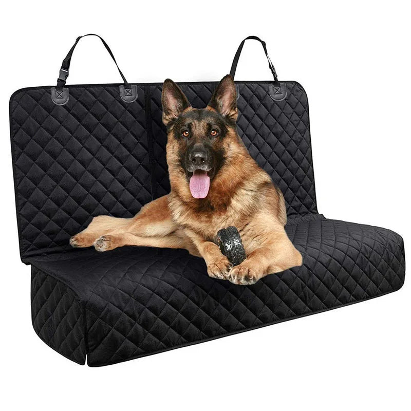 Car Dog Seat Cover - 4-Layer Waterproof Pet Protector for Back Seat