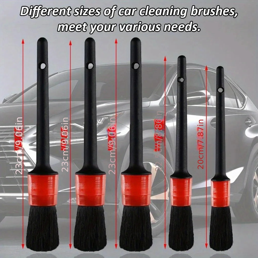 Car Detailing Brush Set - Professional Auto Cleaning Kit with Multiple Brushes