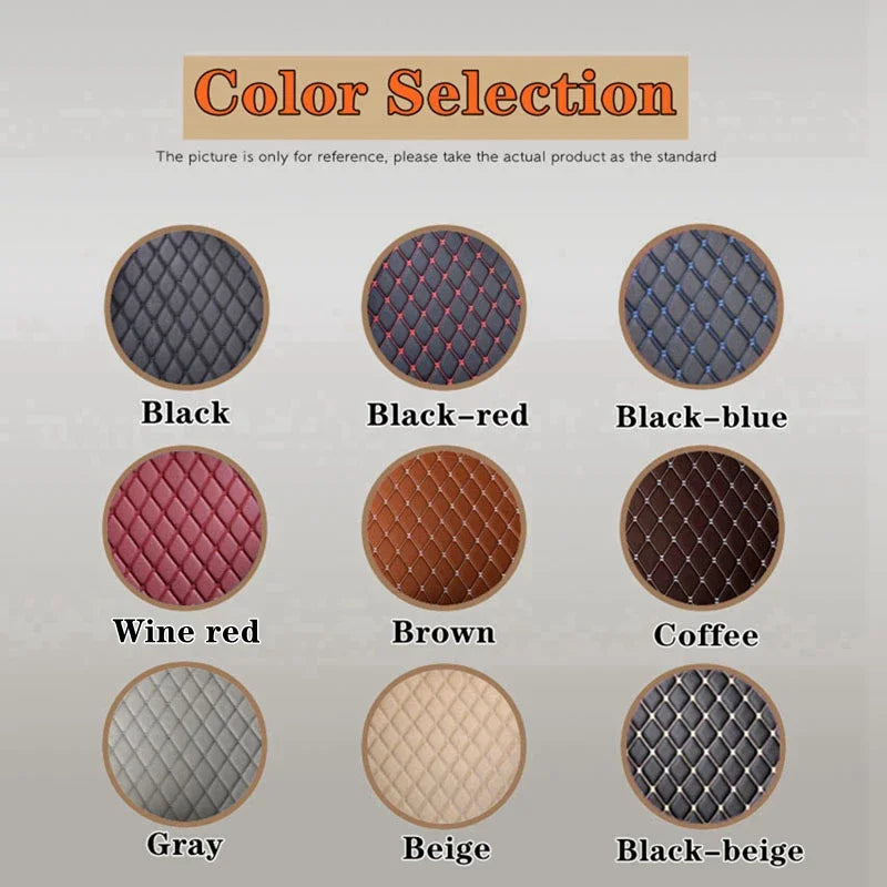 5-Piece Universal PU Leather Car Floor Mats - Premium All-Season Protection