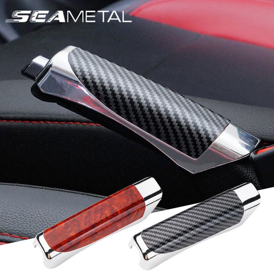 Universal Car Handbrake Cover - Carbon Fiber Style Interior Protection