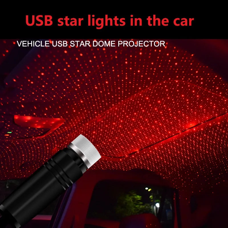 LED Starry Sky Projector - USB Car Roof & Room Galaxy Night Light