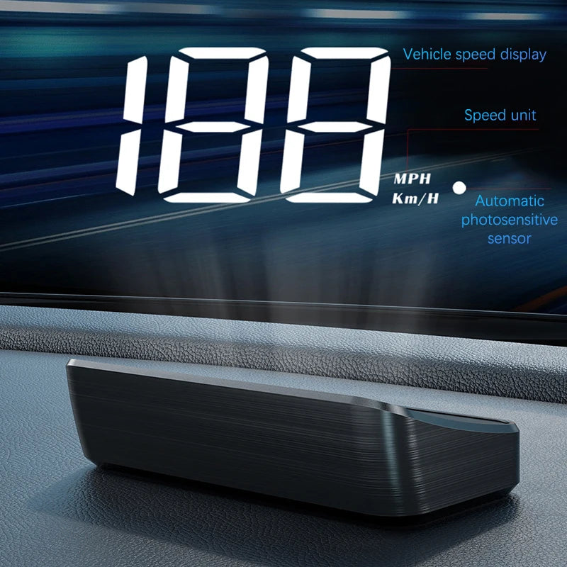 Car HUD Speedometer - GPS Head-Up Display with Windshield Projection