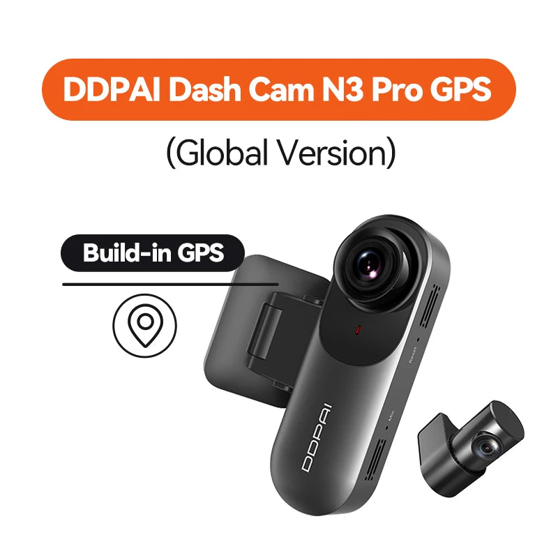 DDPAI Mola N3 Pro Dash Camera - 2.5K Resolution with WiFi Smart Connect & Dual Recording