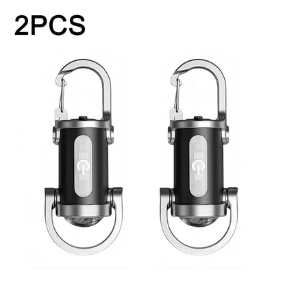 Mini LED Keychain Light - 6-Mode Multifunctional Pocket Work Light with Type-C Charging