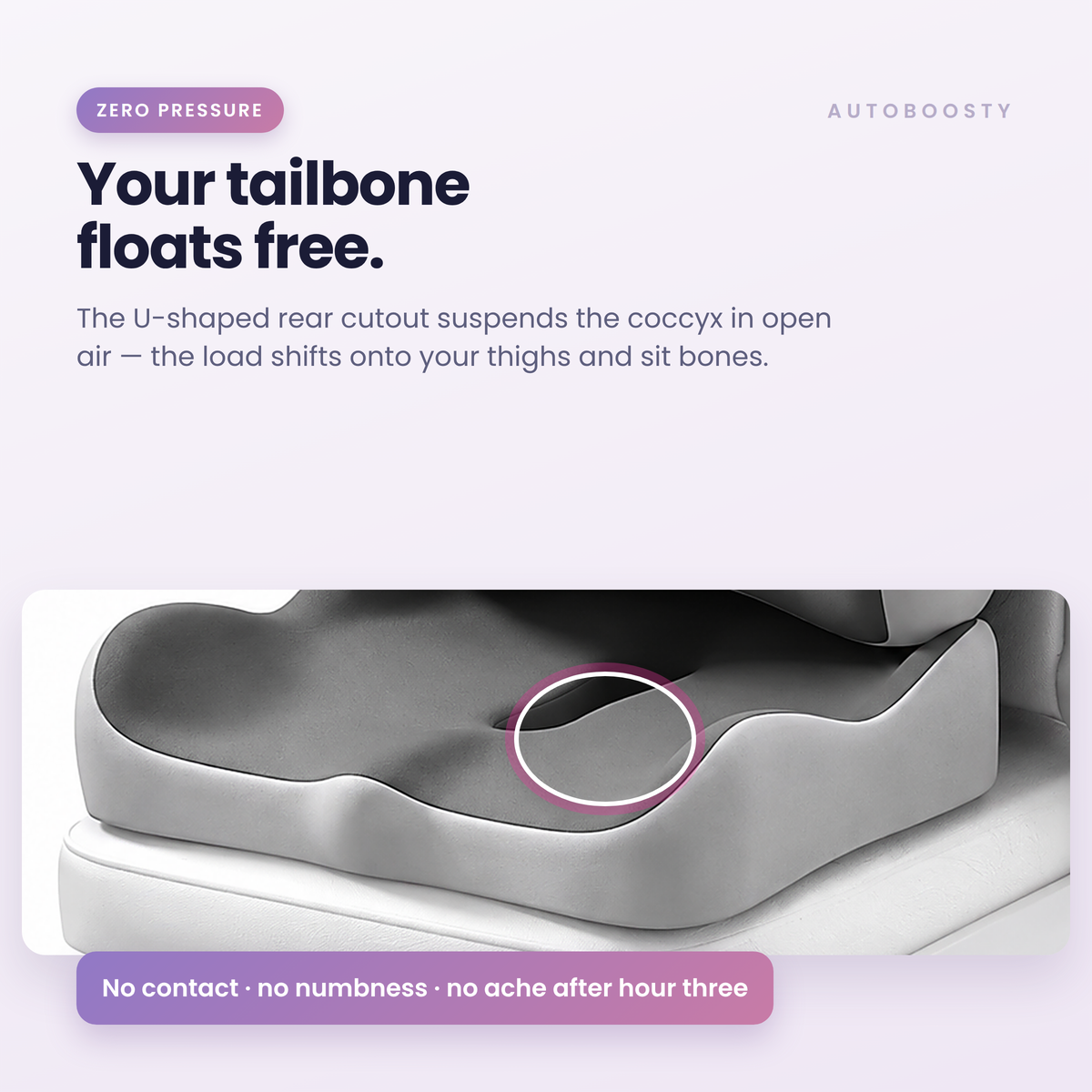 Ergonomic Memory Foam Seat Cushion