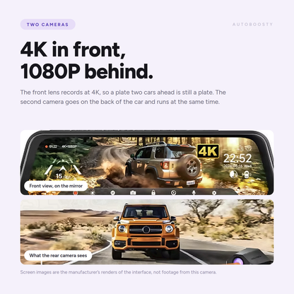 WOLFBOX M40 Mirror Dash Cam