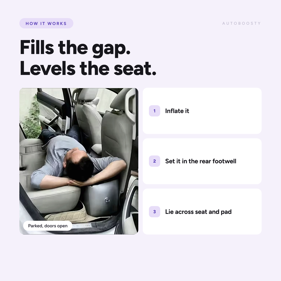 Inflatable Back Seat Gap Filler