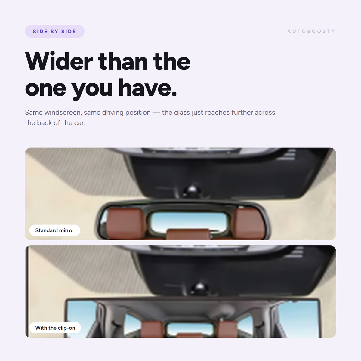 Panoramic Clip-On Rearview Mirror