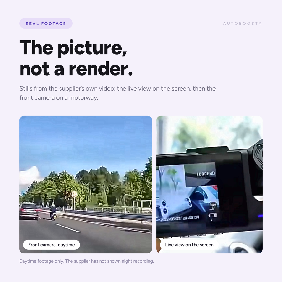 3-Channel Dash Cam - Front, Cabin and Rear