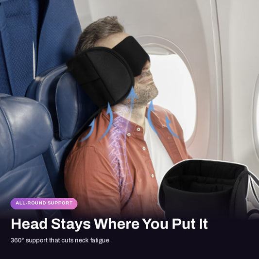 Cotton Travel Pillow & Eye Mask Set
