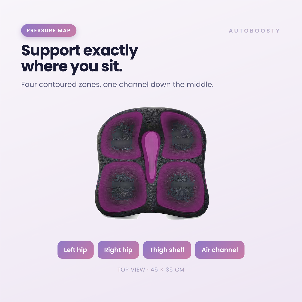 Ergonomic Memory Foam Seat Cushion