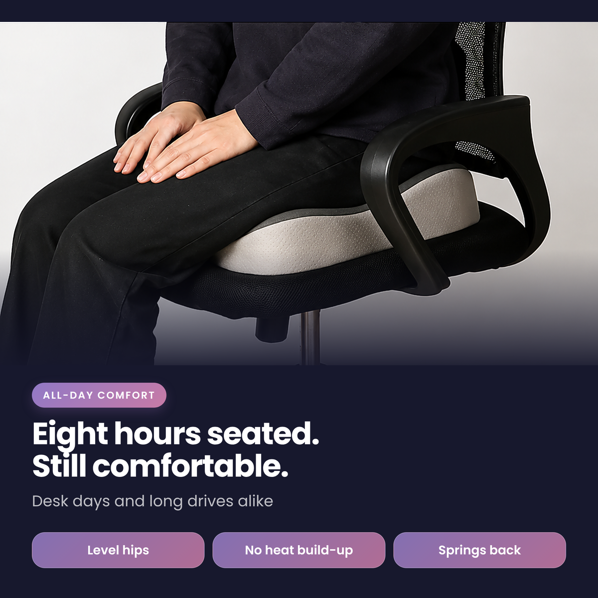 Ergonomic Memory Foam Seat Cushion