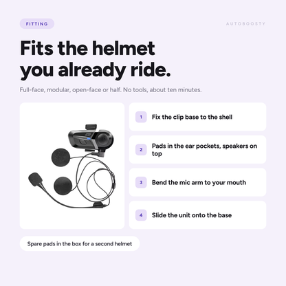 Casque moto avec kit audio Bluetooth 5.3