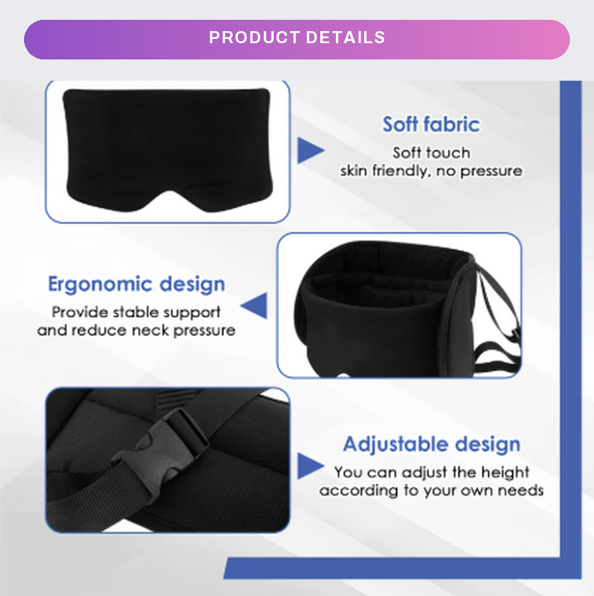 Cotton Travel Pillow & Eye Mask Set