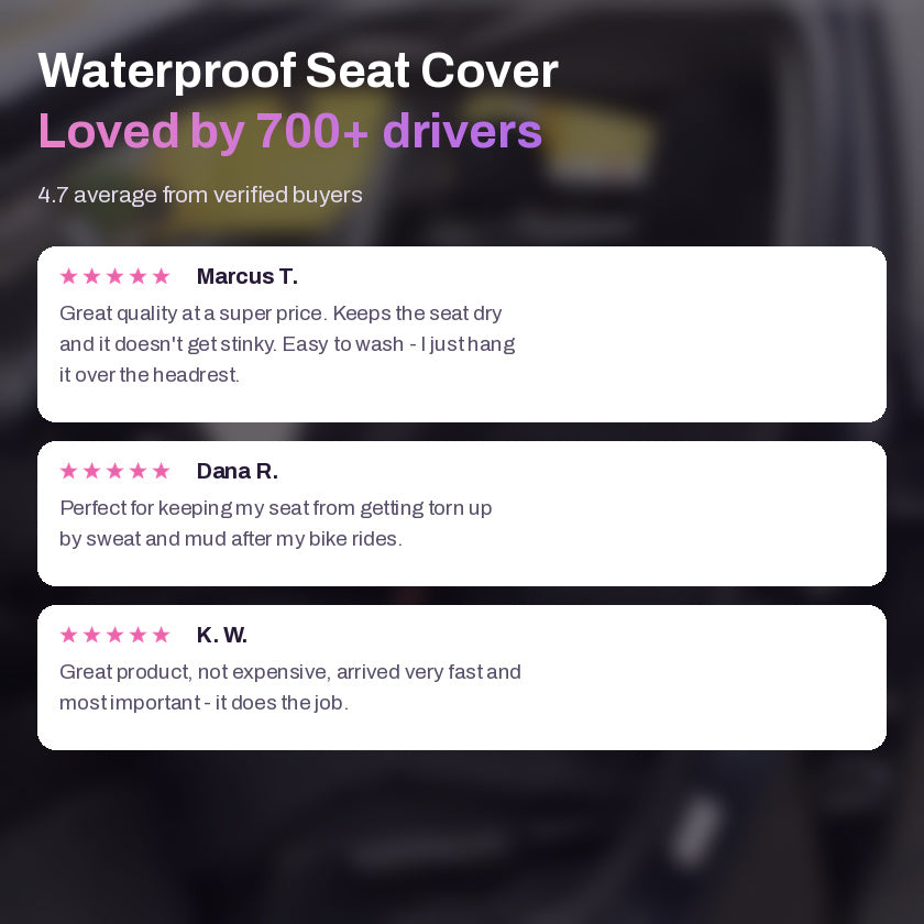 Waterproof Sweat Towel Car Seat Cover