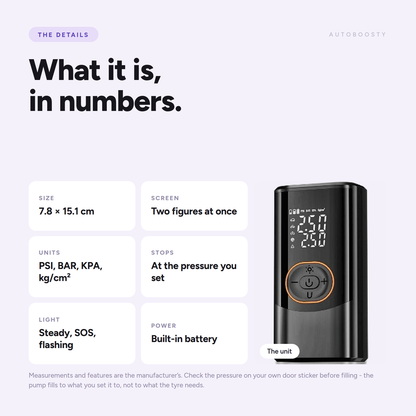 Gonfleur de pneus portable 2.0 - 120 PSI