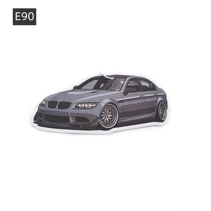 BMW Car Air Freshener Collection - Model-Specific Paper Pendants for Rearview Mirror