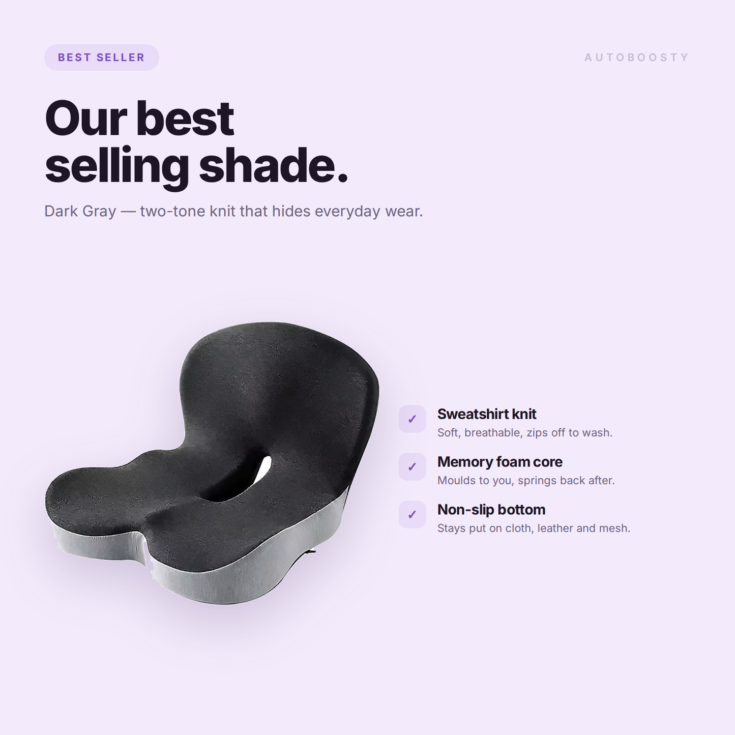 Memory Foam Seat & Back Support Cushion