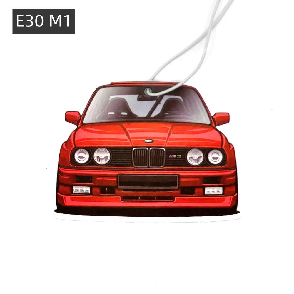 BMW Car Air Freshener Collection - Model-Specific Paper Pendants for Rearview Mirror
