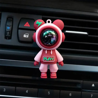 Cartoon Astronaut Car Air Freshener - Cute Vent Clip Decoration with Fragrance