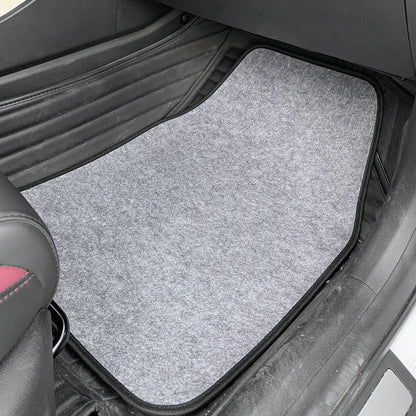 Universal Car Floor Mats - 4-Piece Front & Rear Carpet Set for All Vehicles