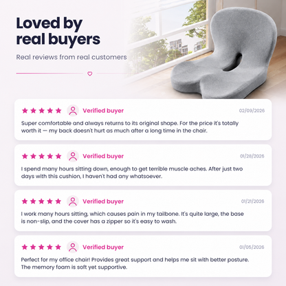 Memory Foam Seat & Back Support Cushion