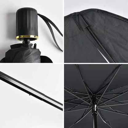 Car Front Window Sun Shade - UV Protection Windshield Sunshade with 10-Rib Structure